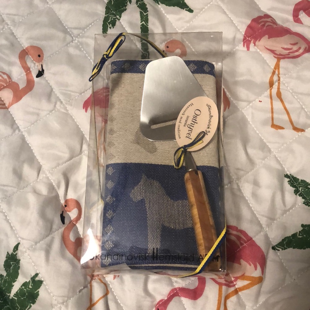 Norwegian cheese cloth & cheese fork NEW